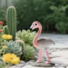 Adornos de Flamenco para Rocalla de Patio Adornos de Paisaje con Agua Corriente Decoración para Patio Exterior Jardín Césped Estanque de Peces