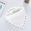 Toalla de saliva para bebé de gasa de cuatro capas transfronteriza, toalla triangular anti-escupir, babero para recién nacido con botón a presión, babero para bebé
