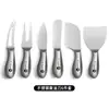 Cuchillo de Mantequilla y Queso Engrosado Estilo Japonés para Uso Doméstico, Adecuado para Untar Pan, Mermelada, Crema, Mantequilla de Cacahuete, Cuchillo para Queso, Espátula y Tenedor para Pan de Acero Inoxidable