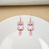 Aretes Japoneses y Coreanos Simples de Joker Divertidos de Gato Lindo Creativos de Personalidad Lindo Animal con Goteo de Aceite Venta al por Mayor Mujeres