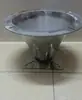 Máquina injetora funil de aço inoxidável funil quadrado funil redondo base do funil máquina de sucção assento de conversão do funil de alimentação base quadrada tubo inclinado