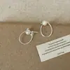 Pendientes de Perla de Algodón Casuales y Versátiles para Mujer, Nicho de Alta Gama con Estilo, Pendientes y Aretes Exquisitos de Moda Tendencia Versátiles