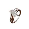 Anillo de circón de moda europea y americana personalizado joyería exquisita micro-incrustada Anillo de lazo AliExpress Adornos para la mano de mujer