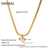 Collar de cadena plana de serpiente de acero inoxidable con colgante de gota de agua y circonita en forma de marquesa para mujer, chapado en oro de 18 quilates, no se decolora, cadena de clavícula de lujo ligero