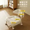 Taburete giratorio con ruedas, taburete bajo con ruedas, taburete para cambiarse los zapatos en casa, taburete apto para niños con ruedas, silla silenciosa con respaldo