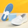 Zapatos de enfermera Feiying de piel de vaca de primera capa para mujer, suelas de palomitas de maíz, suaves y cómodos, ligeros, fáciles de poner, sin fatiga incluso después de estar de pie mucho tiempo