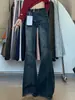 Jeans Retro Azul Cintura Alta Micro Flare Feminino Outono Novo Estilo Super Bonito Emagrecimento Modelagem Corporal Petite Flare Calças Longas