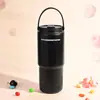 Taza de Hielo Nueva Estilo Forma de Pétalo con Asa, Taza Doble para Beber con Popote Estilo Diosa de Alta Apariencia, Taza Portátil con Asa Aislada para Bebidas Calientes/Frías
