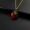 Colar Luxuoso de Morango, Abacate e Manga para Mulheres, Moda Exquisita Versátil, Acessórios Doces de Frutas