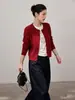 Cardigã de Tricô Trançado Estilo Coreano para Mulheres, Primavera/Outono, Jaqueta Top de Tricô com Aplique de Coração, Macio e Amigável à Pele, Versátil, Suéter que Reduz a Idade