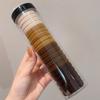 All-match simples comutador durável não apertado corda de cabelo cocar de couro de alta elasticidade capa de cabelo preto corda anel de cabelo