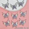 Colgante de Aleación de Mariposa Color Duradero Collar Pulsera Pendientes Versátiles para Chicas Joyería Hecha a Mano Materiales DIY Accesorios