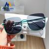 Gafas de Sol Retro de Medio Marco Distintivas Té Gafas de Sol para Mujer 2022 Nuevas Cyber Populares Estilo Coreano Gafas de Sol de Gama Alta Gafas Lisas para Hombre