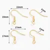 Gancho de Orelha Acessórios para Joias DIY Brincos Brincos Banhados a Ouro Real 18K com Pedras Gancho de Orelha Grande Banhado a Ouro Branco 14K Personalização de Gancho de Orelha