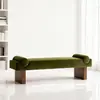 Banco Largo Minimalista Estilo Italiano para Uso Doméstico, Banco de Terciopelo para el Pie de la Cama, Banco para Cambiarse los Zapatos en la Entrada, Banco Sofá de Diseño para Sala de Estar