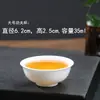 Taza de té kung fu de porcelana blanca de alta calidad Dehua, taza de degustación blanco marfil, taza de maestro de cerámica blanca pura para uso doméstico, taza de agua con asa, taza de té