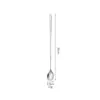 Cuchara de Acero Inoxidable con Forma de Calabaza y Punta Redondeada, Cuchara para Aceite, Cuchara para Mezclar, Cuchara para Condimentos, Cuchara para Hielo, Cuchara para Servir, Grado Alimenticio, Estilo Lujo Ligero