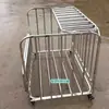 Cesta de almacenamiento de baloncesto de acero inoxidable voleibol acero inoxidable baloncesto almacenamiento práctica móvil plegable carro colocación combinación