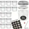 Amazon 100ml Jarra de Vidro Diamante Caviar Pote para Salada Geleia 4oz Pote Mason Selado Conjunto Transfronteiriço