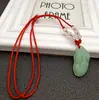 Pendente Coragem Jade Imitado Oito Contas Corda Vermelha Colar Coragem Vidro Atividades de Abertura Presentes Pequenos Presentes Venda por Atacado Pingente