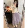 Blusa de Lã Slim com Gola Franzida e Manga Sino Redutora de Idade Francesa Feminina Branca Tamanho Único Preto Damasco