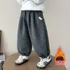 Pantalones de Pana con Forro de Felpa Estilo Coreano para Niñas Otoño/Invierno 2026 Nuevo Estilo Moda Infantil Niñas Pequeñas Gruesos Casuales Modernos