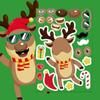 8 piezas Pegatinas navideñas ensambladas Tarjeta de goo cambiante divertida de Navidad Pegatinas DIY transfronterizas para diario funda de teléfono