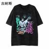 Amazon T-shirt de manga curta verão japonês retro meia manga cityboy solto top cinco camisa de comércio exterior atacado