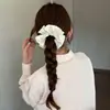Goma de Pelo Floral Blanca Leche de Estilo Suave para Mujer, Lazo Elegante Estilo Coreano para Moño, Accesorio para el Cabello Dulce y Lindo
