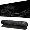 Popular alfombrilla de ratón de alta venta transfronteriza con líneas de olas oceánicas, extragrande, resistente a la suciedad, engrosada, con borde bloqueado para teclado y escritorio de oficina
