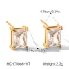 Pendientes de Botón Phoenix Trend Transfronterizos Nuevos de Circonita para Mujer Modernos Versátiles Acero de Titanio No Descolorante Anillo de Pendientes de Oro de 18 quilates