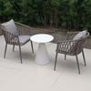 Mesa y silla de ratán para exteriores, estilo nórdico, para patio, balcón, jardín, exterior, diseño moderno y sencillo, mesa y silla informales.