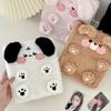Álbum de Cartas de Pelúcia Desenho Animado Fofo Original Cachorro Gato Urso Álbum de Cartas de Pelúcia Álbum de Fotos A6 de Folhas Soltas Álbum de Armazenamento para Colecionadores de Estrelas