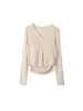 Cárdigan de Punto de Manga Larga con Cuello en V + Top Delgado de Tirantes Finos que Ceñe la Cintura, Conjunto de Dos Piezas Adelgazante, Chaqueta Protectora del Sol y para Aire Acondicionado, Abrigo Corto 11153