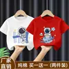 Camiseta Infantil de Manga Curta 2026 Verão Novo Estilo de Moda Tops Casuais Estilosos para Meninos Camiseta 100% Algodão