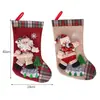 1 Pieza como se Muestra en la Imagen, Decoración Navideña de Terciopelo Cuadros Lino Muñeca Bailarina Bolsa de Regalo Estéreo Anciano Navidad