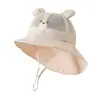 Chapéu de Bebê Estilo Primavera e Verão Chapéu de Pescador com Xale, Chapéu de Sol com Proteção Solar, Chapéu de Sol com Proteção para o Pescoço, Chapéu de Sol de Viagem Infantil com Aba Larga