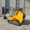 Cargadora compacta Euro 5 para obras, Cargadora de transporte multifuncional, Cargadora compacta de ruedas para trituración y excavación