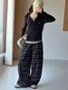 Conjunto de sudadera para niña, nuevo modelo otoño 2026, para chicas de secundaria, niños mayores, top falso de dos piezas con pantalones a cuadros
