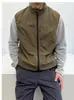 2025 Nuevo Chaleco Funcional Cortavientos de Verano para Exteriores para Hombre Color Verde Militar con Cuello Alto Chaleco Deportivo para Montañismo