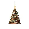 Libros Navideños Creativos Transfronterizos Colgante para Coche Árbol de Navidad Decoración Acrílica Navideña Decoraciones para el Hogar en Fiestas