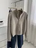 Cárdigan de punto casual simple estilo coreano con doble cremallera para mujer, nuevo modelo otoño e invierno 2026, cuello alto, abrigo superior engrosado