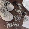 Individual~Nuevo Lazo de Perlas Hecho a Mano DIY Broche de Langosta Hebilla de Zapato Moda Versátil Decoración de Zapato Hebilla de Cordón de Zapato Mujer
