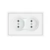 Placa Grande Transfronteriza Estilo Europeo 80mm Eu Estándar Europeo Estilo Alemán Francés Ruso Carga Rápida USB Interruptor Rojo y Verde Enchufe Multifunción