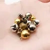 Cobre Multicolor Alta Retención de Color Perla Hueca Colgante de Campana Pequeña Redonda Pulsera DIY Hecha a Mano Accesorios para Joyería