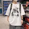 Camiseta de Manga Corta Talla Grande para Hombre 2025 Verano Nueva Camiseta de Manga Tres Cuartos para Niños, Versátil Estilo Hong Kong Moderna Camiseta de Manga Media para Hombre