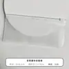 Bolsa de PVC con Cremallera Bolsa para Regla de Papelería Estuche de Lápices Plástico Translúcido Esmerilado Bolsa de Embalaje de Almacenamiento para Uso en Exámenes