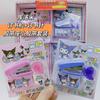 Conjunto de MiniGrampeador Sanrio Kuromi Stitch, MiniGrampeador Pequeno Economizador de Esforço com Fita Transparente e Porta-Fita