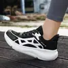 Comércio Exterior Tênis Respiráveis de Malha Masculino Outono Novo Estilo Superfície de Malha Ultra-leve Sola Grossa Tênis Casuais Temu Cross-border Tênis de Corrida Preto