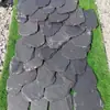 Fatia de Base de Piscina de Ardósia Azul Pedra Britada Assimétrica Decoração de Piscina Purificação e Bela Pavimentação de Pedras em Fatias Aleatórias